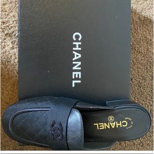 Black Chanel Mules
